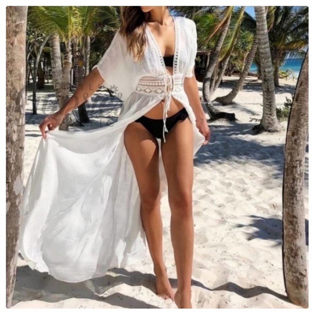 White Nights Beach Kimono Maxi Dress - Picture 11 of 12